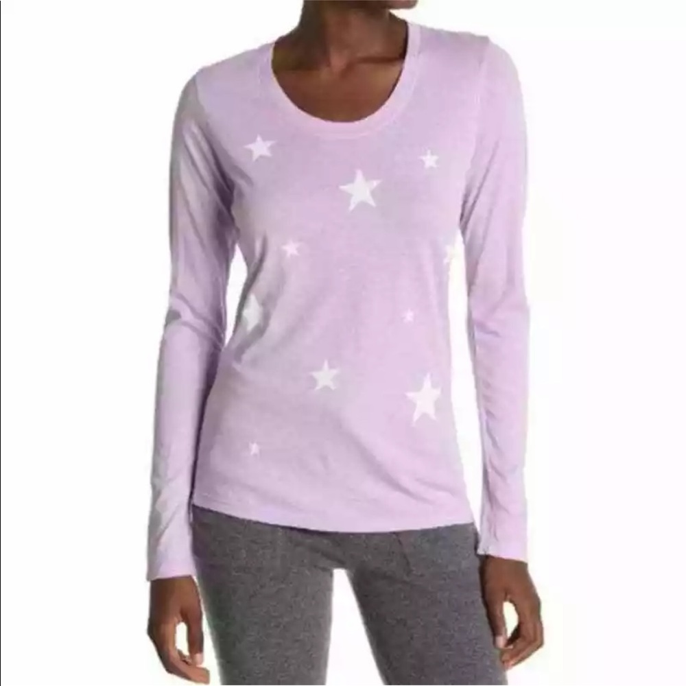Sundry Purple Star Long Sleeve Shirt Small & Medium NWOT